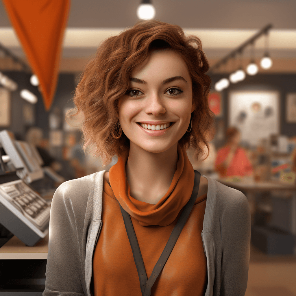 Professional portrait in a bright studio